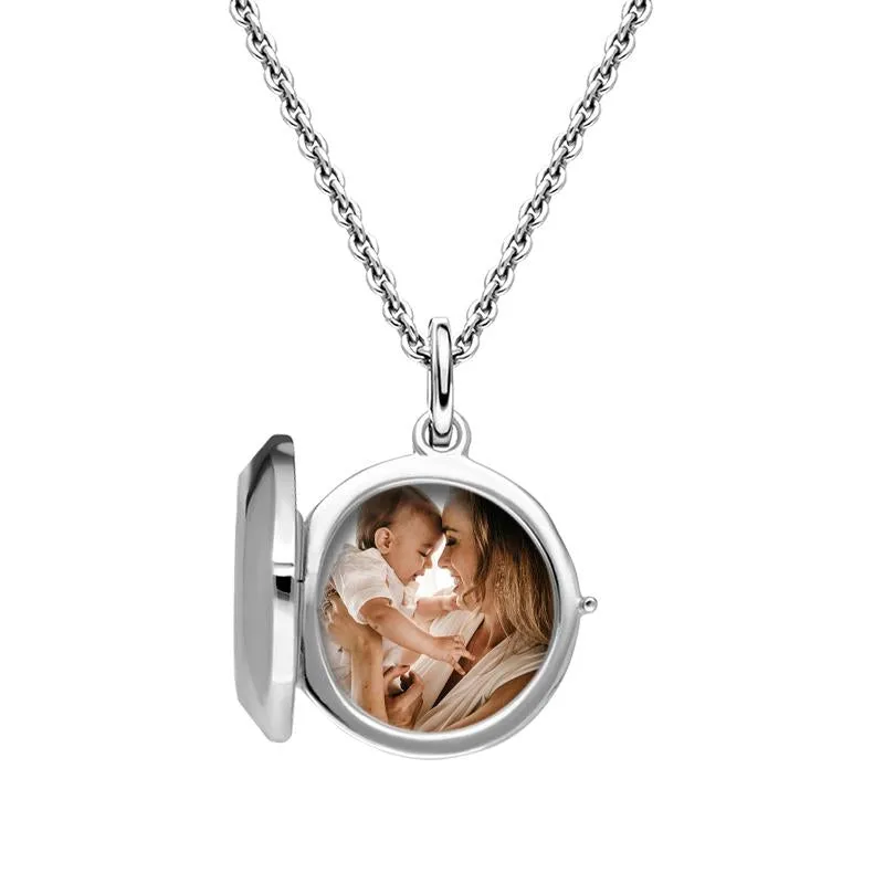 Sterling Silver Small Round Faceted Edge Keepsake Locket sold by C.W. Sellors product image thumbnail 3