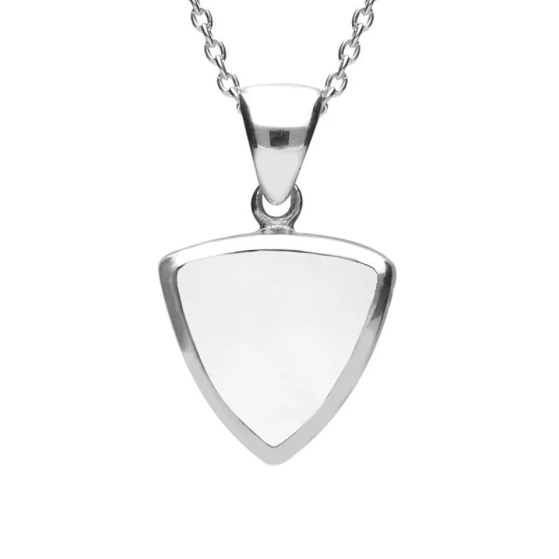 Sterling Silver Bauxite Curved Triangle Necklace sold by C.W. Sellors