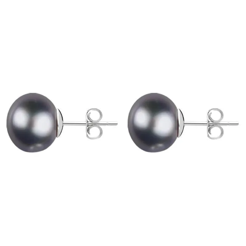 Sterling Silver 10mm Black Freshwater Pearl Stud Earrings sold by C.W. Sellors product image thumbnail 2