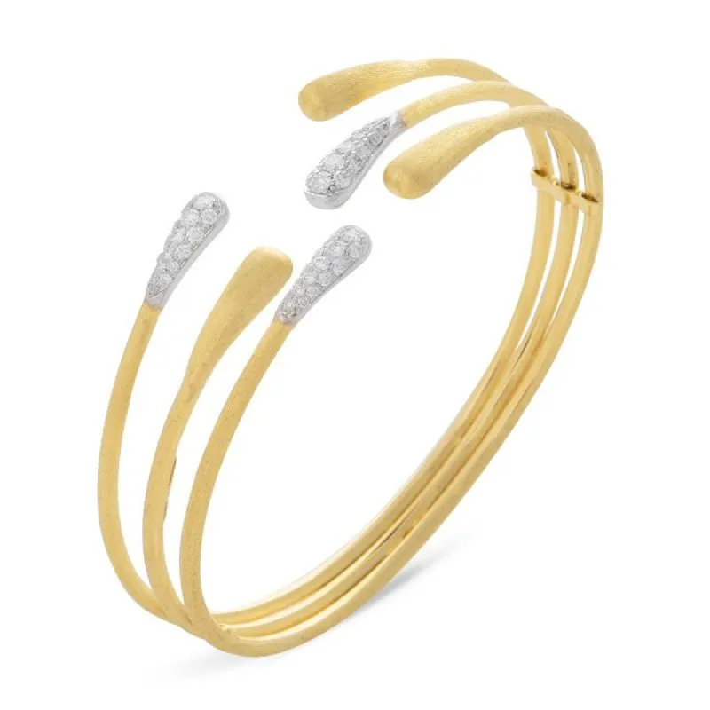 Marco Bicego Lucia 18ct Yellow Gold 0.45ct Diamond Bangle D sold by C.W. Sellors