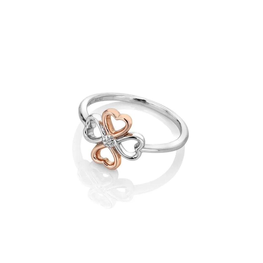 Hot Diamonds Lucky In Love Sterling Silver Rose Gold Plated Ring D sold by C.W. Sellors product image thumbnail 2