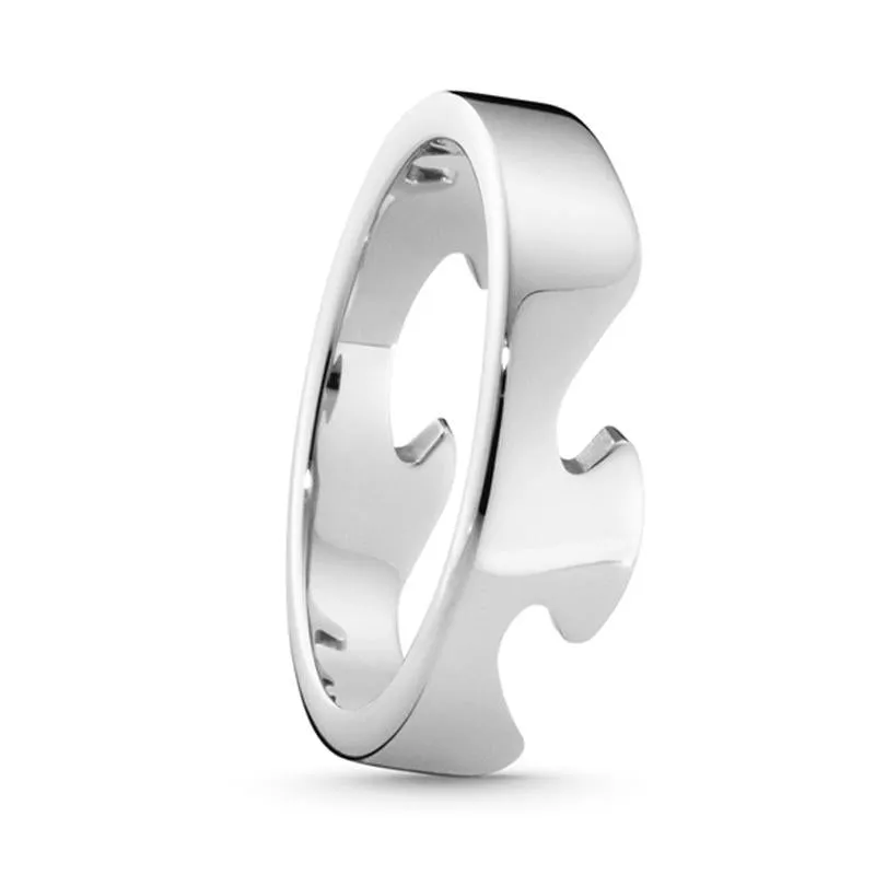Georg Jensen Fusion 18ct White Gold End Ring sold by C.W. Sellors