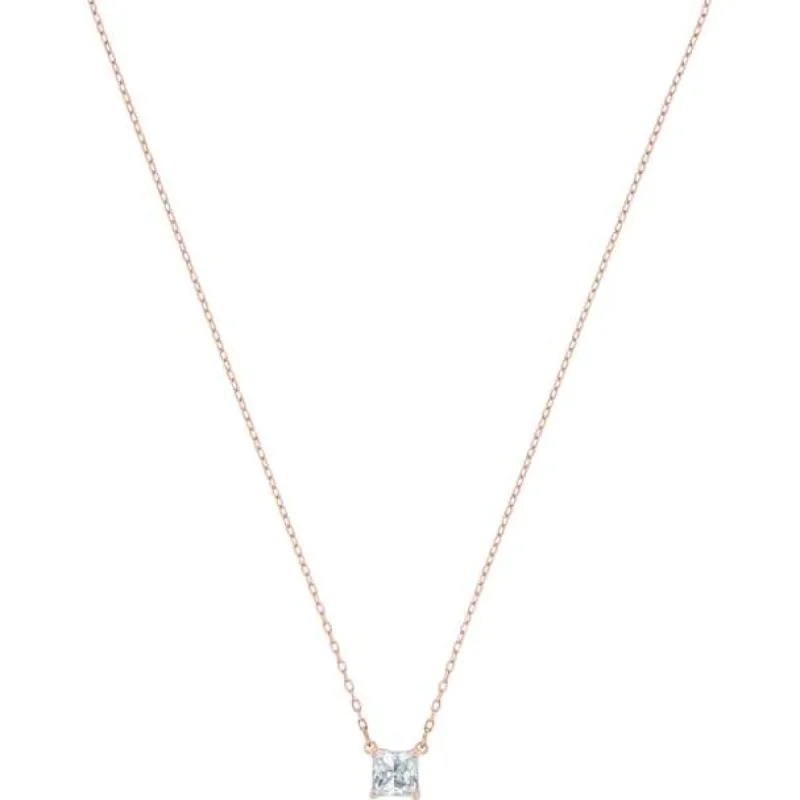 Swarovski Attract Rose Gold Plated Square Necklace sold by C.W. Sellors