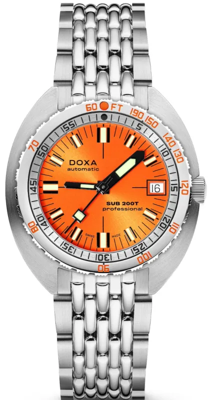 Doxa SUB 200T Professional Sunray Bracelet Watch sold by C.W. Sellors