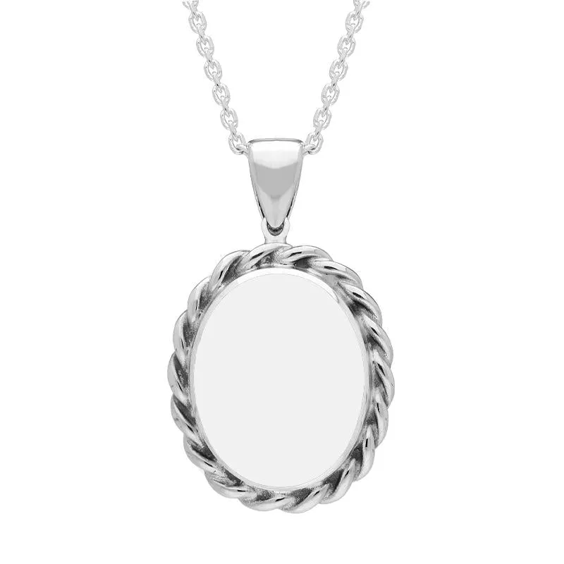 Sterling Silver Bauxite Heavy Rope Oval Necklace sold by C.W. Sellors