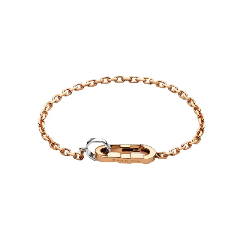 Gucci Link To Love 18ct Rose Gold Chain Bracelet sold by C.W. Sellors