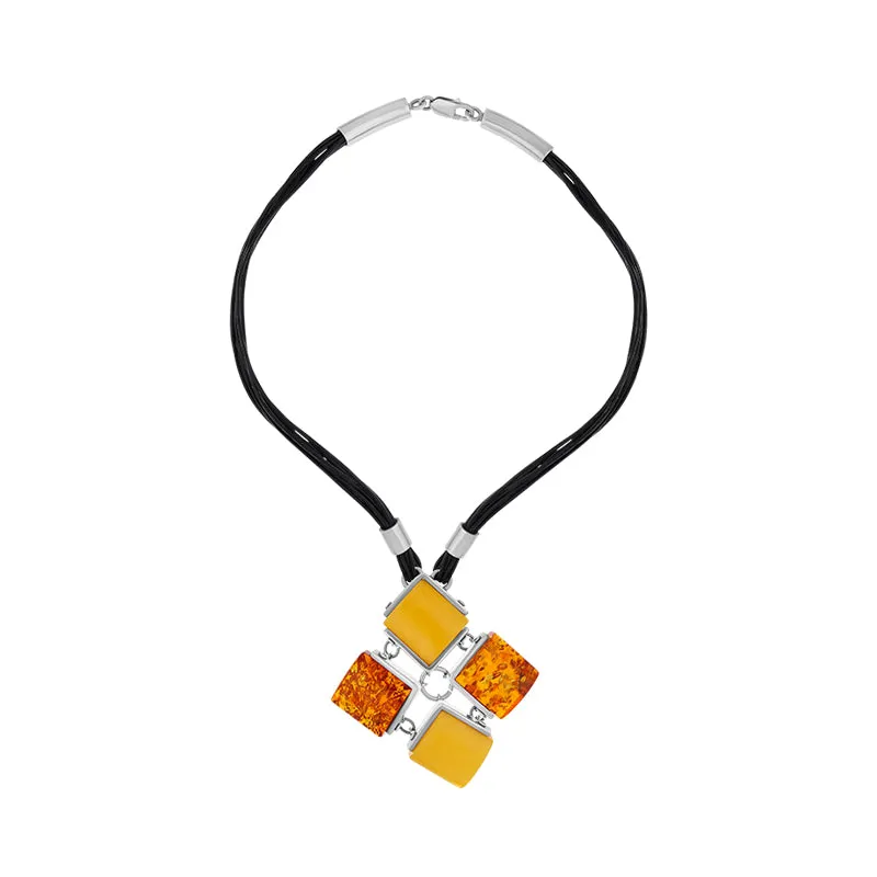 Sterling Silver Amber Four Stone Multi Strand Necklace D sold by C.W. Sellors product image thumbnail 2