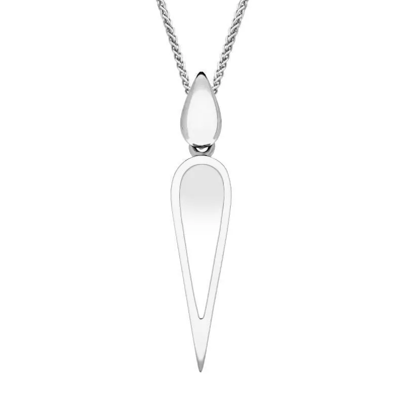 Sterling Silver Bauxite Toscana Pear Drop Necklace sold by C.W. Sellors