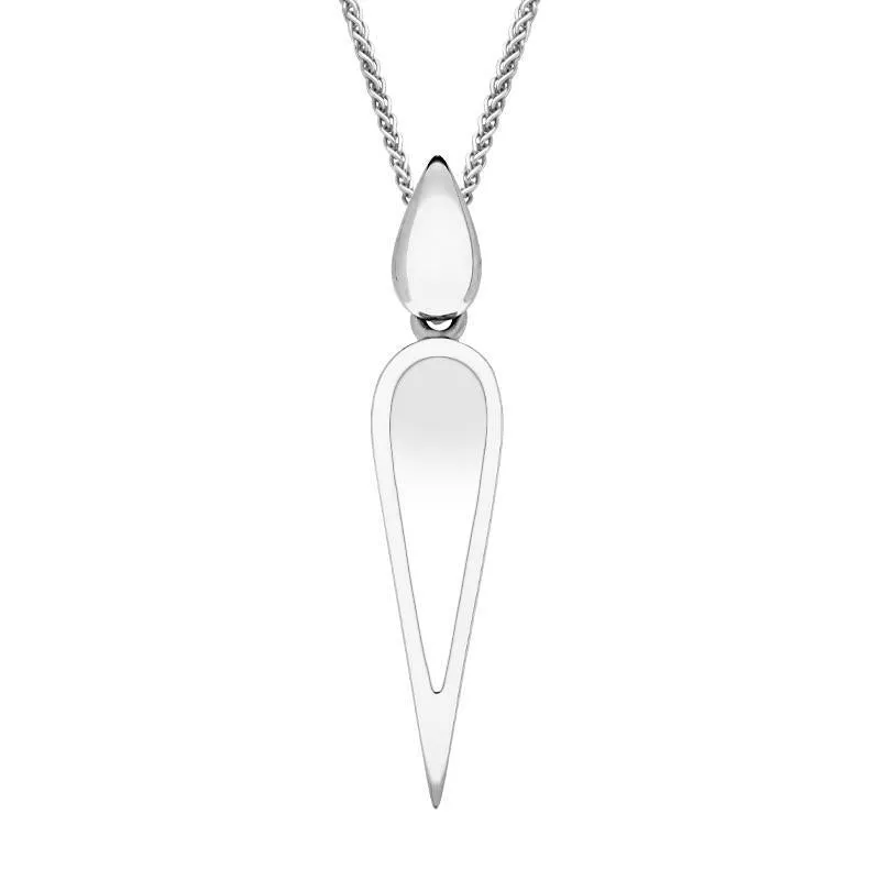 Sterling Silver Bauxite Toscana Pear Drop Necklace sold by C.W. Sellors