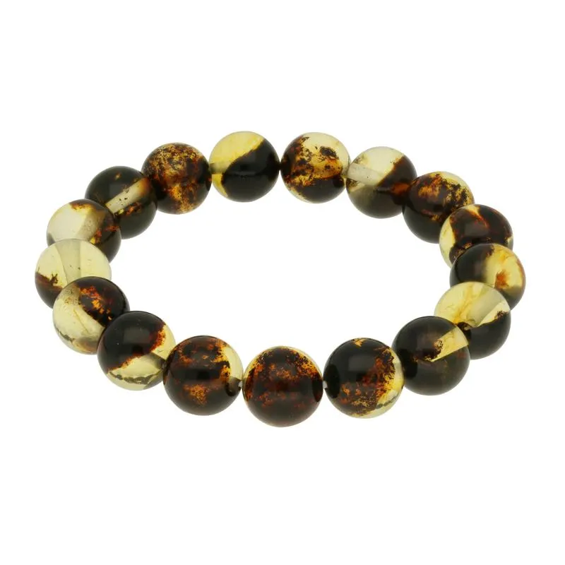 Green Amber Elasticated Round Bracelet sold by C.W. Sellors