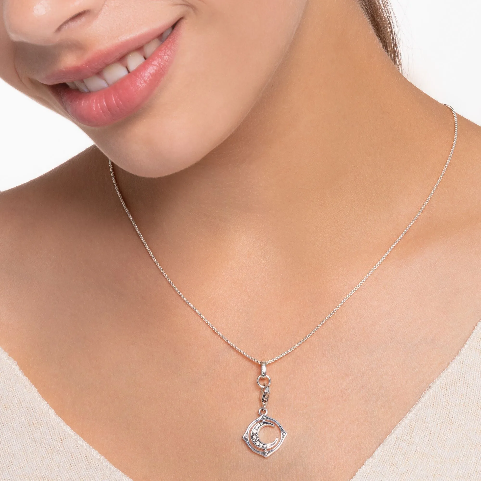 Thomas Sabo Charm Club Sterling Silver White Stone Moon Charm D sold by C.W. Sellors product image thumbnail 2