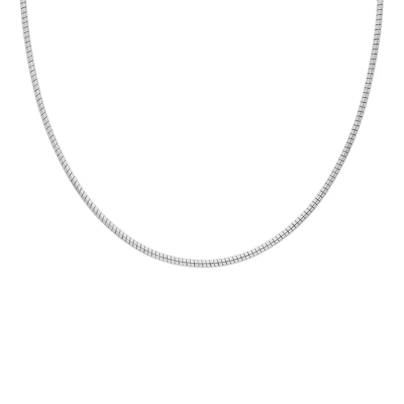 Sterling Silver 42cm Round Flexible Collar Chain D sold by C.W. Sellors