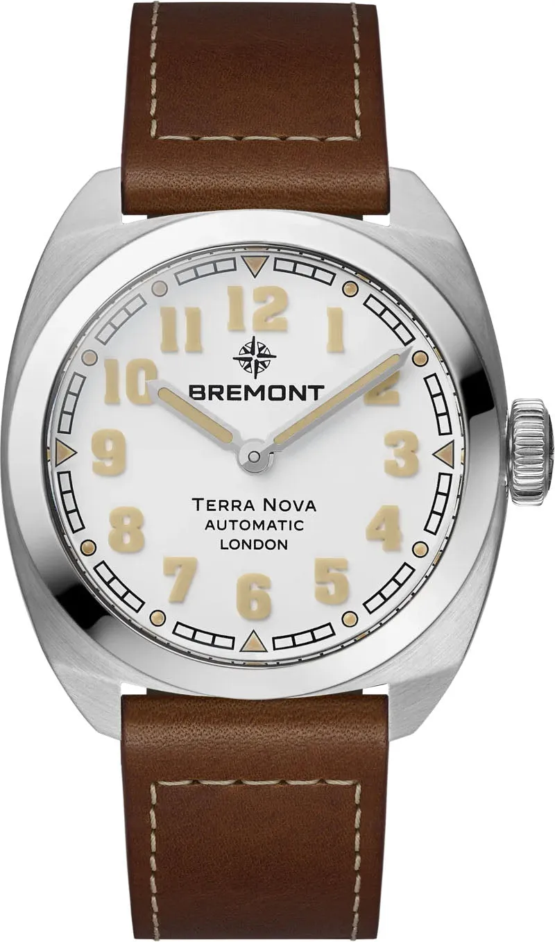 Bremont Terra Nova 38 White Leather Watch sold by C.W. Sellors