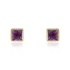 9ct Yellow Gold Amethyst Princess Cut 3mm Stud Earrings D sold by C.W. Sellors
