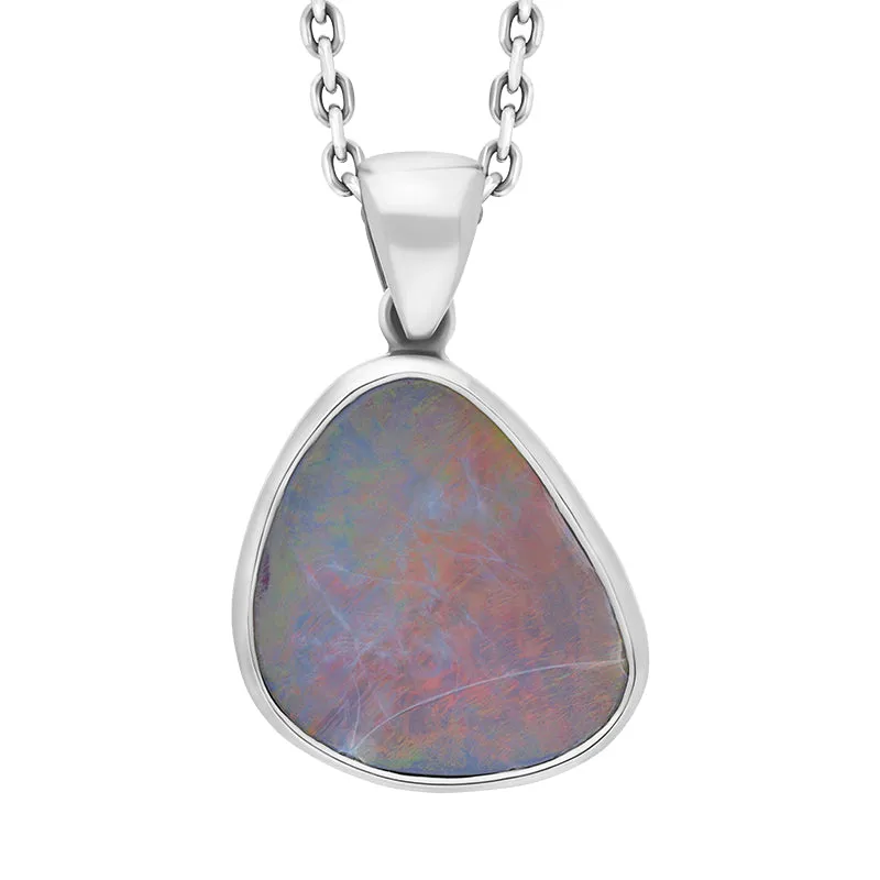 Sterling Silver Opal Doublet Abstract Necklace D sold by C.W. Sellors
