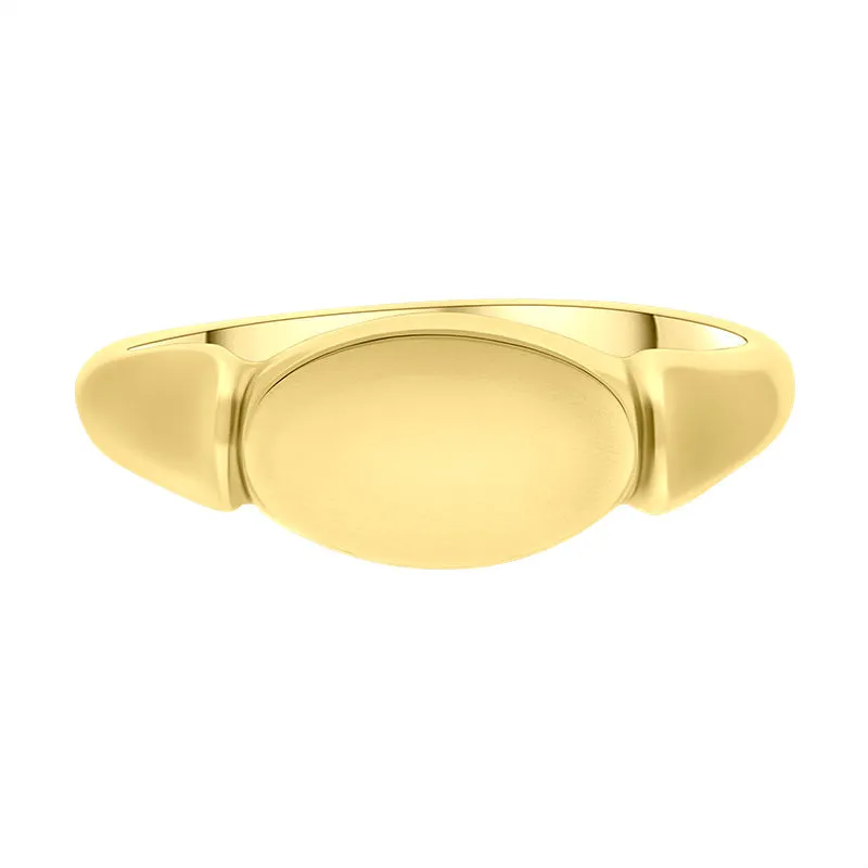 9ct Yellow Gold Oblong Signet Ring D sold by C.W. Sellors product image thumbnail 2