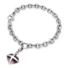 Sterling Silver Blue John Small Cross Heart Charm Bracelet D sold by C.W. Sellors