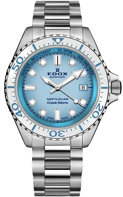 Edox Watch Neptunian Grande Reserve Blue sold by C.W. Sellors