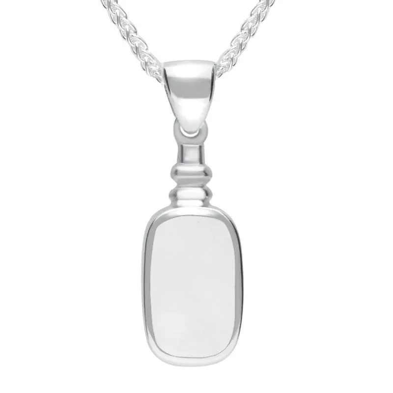 Sterling Silver Bauxite Oblong Bottle Top Necklace sold by C.W. Sellors