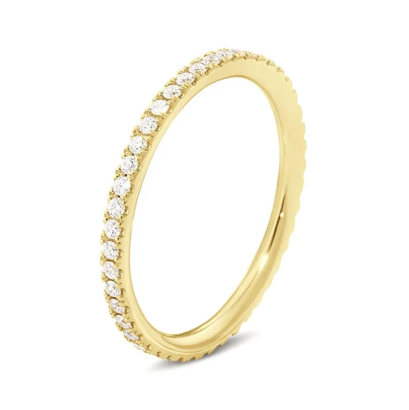 Georg Jensen Aurora 18ct Yellow Gold 0.25ct Diamond Eternity Ring D sold by C.W. Sellors