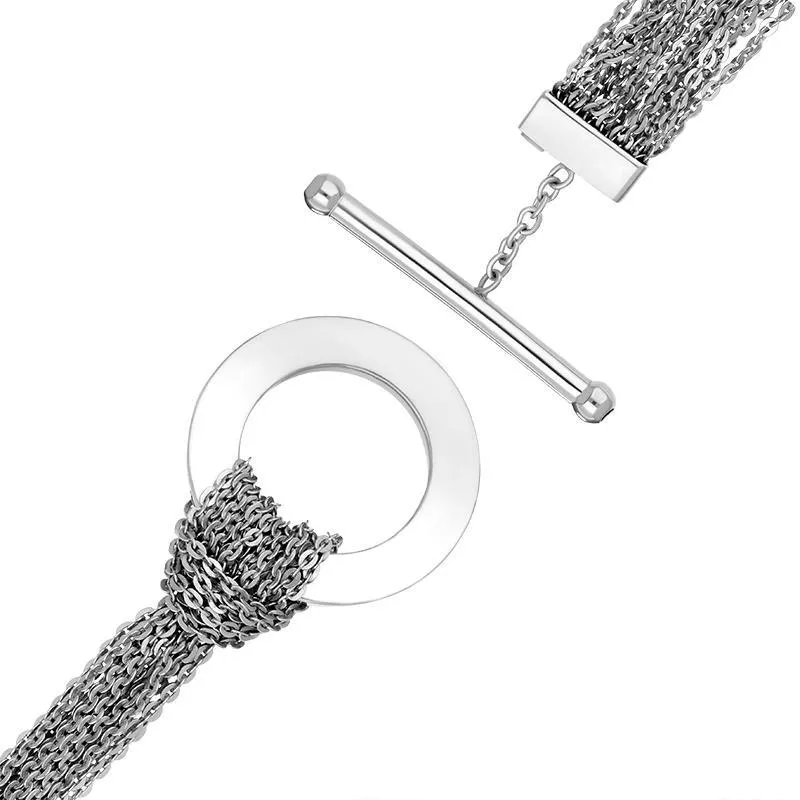 Sterling Silver Multi-Strand T-Bar Bracelet D sold by C.W. Sellors product image thumbnail 2