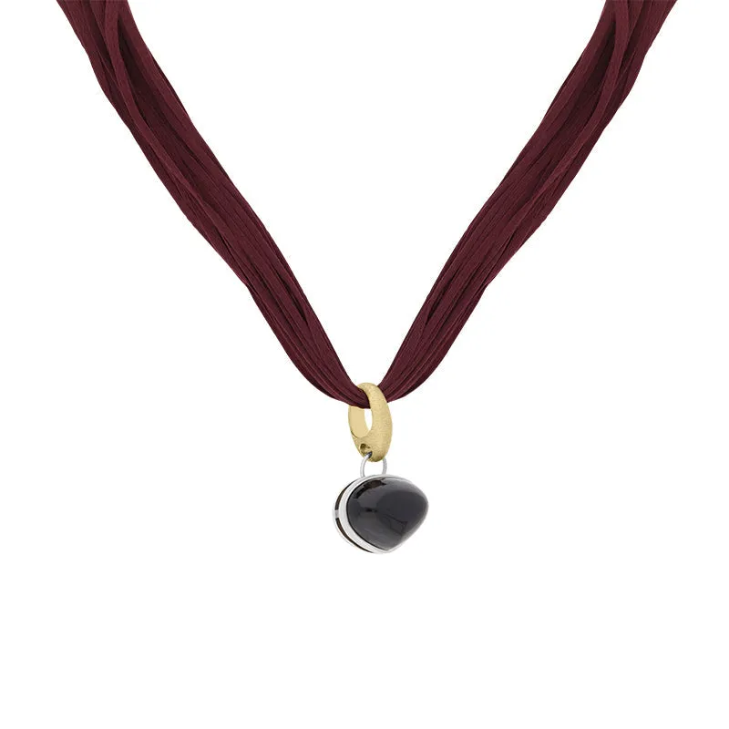 Sterling Silver Whitby Jet On Silk Necklace D sold by C.W. Sellors product image thumbnail 2