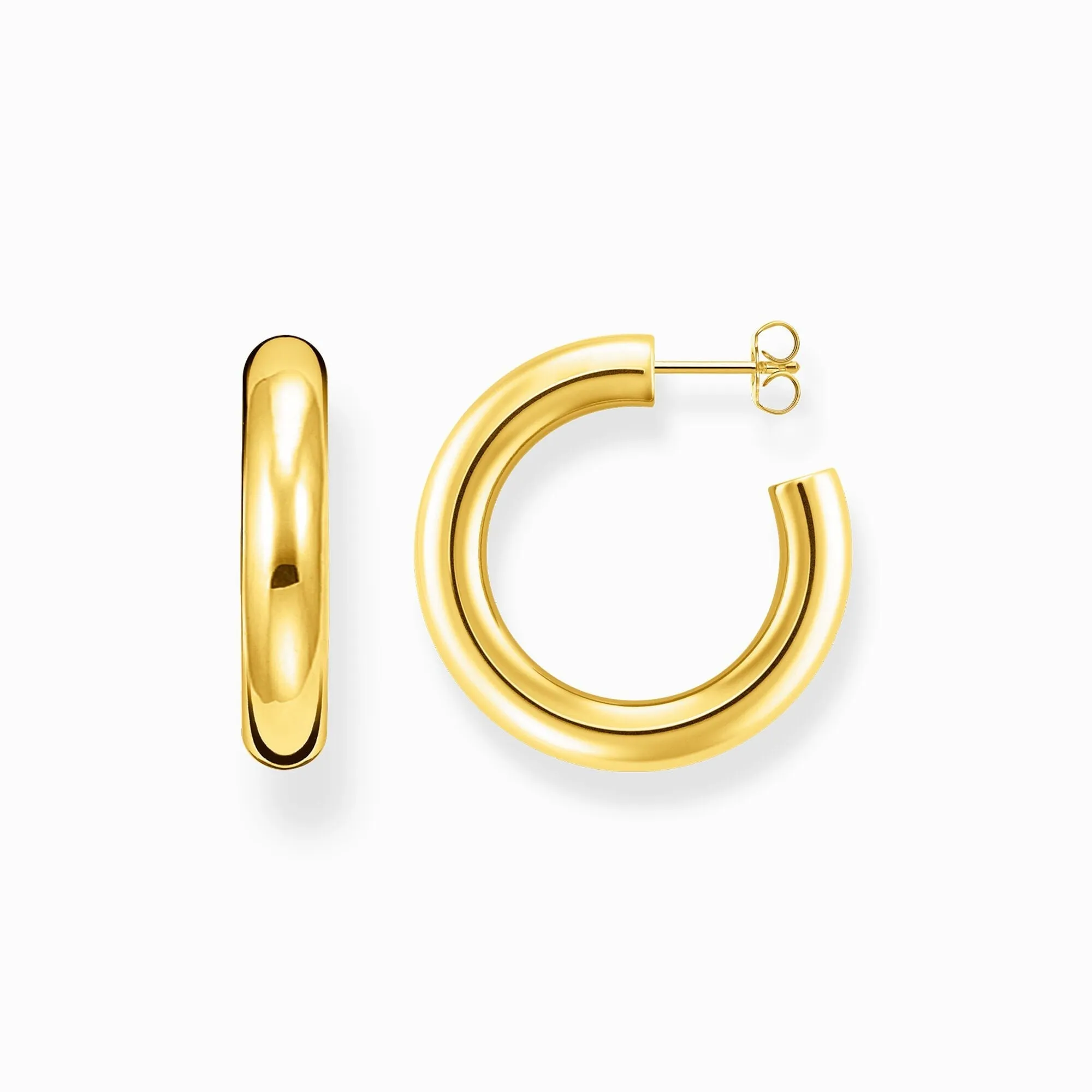 Thomas Sabo Gold Plated Sterling Silver Medium Classic Chunky Hoop Earrings sold by C.W. Sellors