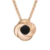 9ct Rose Gold Whitby Jet Stone Windmill Necklace sold by C.W. Sellors