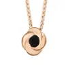 9ct Rose Gold Whitby Jet Stone Windmill Necklace sold by C.W. Sellors