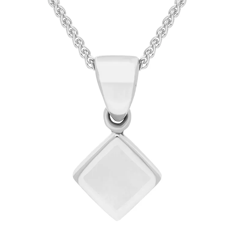 Sterling Silver Bauxite Dinky Square Necklace sold by C.W. Sellors
