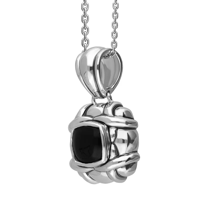 Sterling Silver Whitby Jet Square Weave Necklace D sold by C.W. Sellors product image thumbnail 2