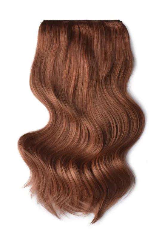 Dark Auburn/Copper Red (#33) Double Wefted Full Head Clip In Hair Extensions sold by Cliphair