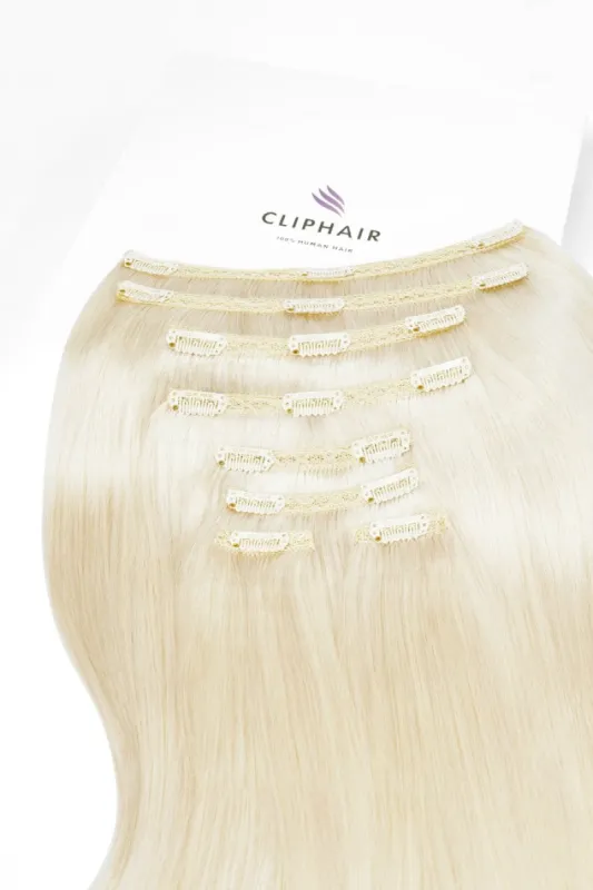 Ice Blonde Ultra-Volume Clip In Full Head Set (240-300G) sold by Cliphair