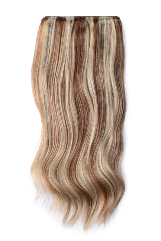 Chestnut Bronde (#6/613) Double Wefted Full Head Clip In Hair Extensions sold by Cliphair