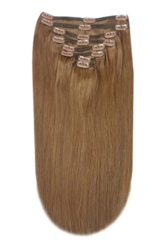 Light/Chestnut Brown (#6) Full Head Clip In Hair Extensions sold by Cliphair