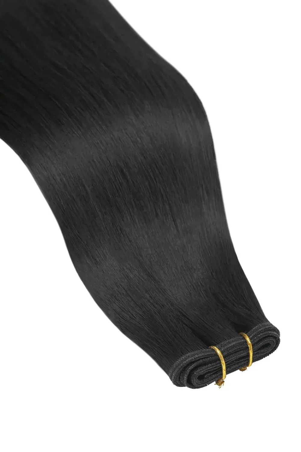 Jet Black (#1) Remy Royale Flat Weft Hair Extensions sold by Cliphair