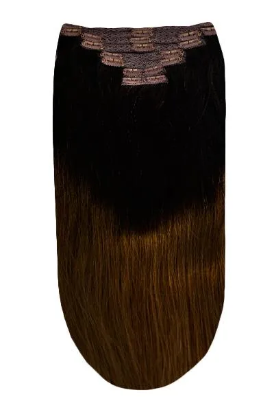 Full Head Remy Clip in Human Hair Extensions - Ombre (#T2/6) sold by Cliphair