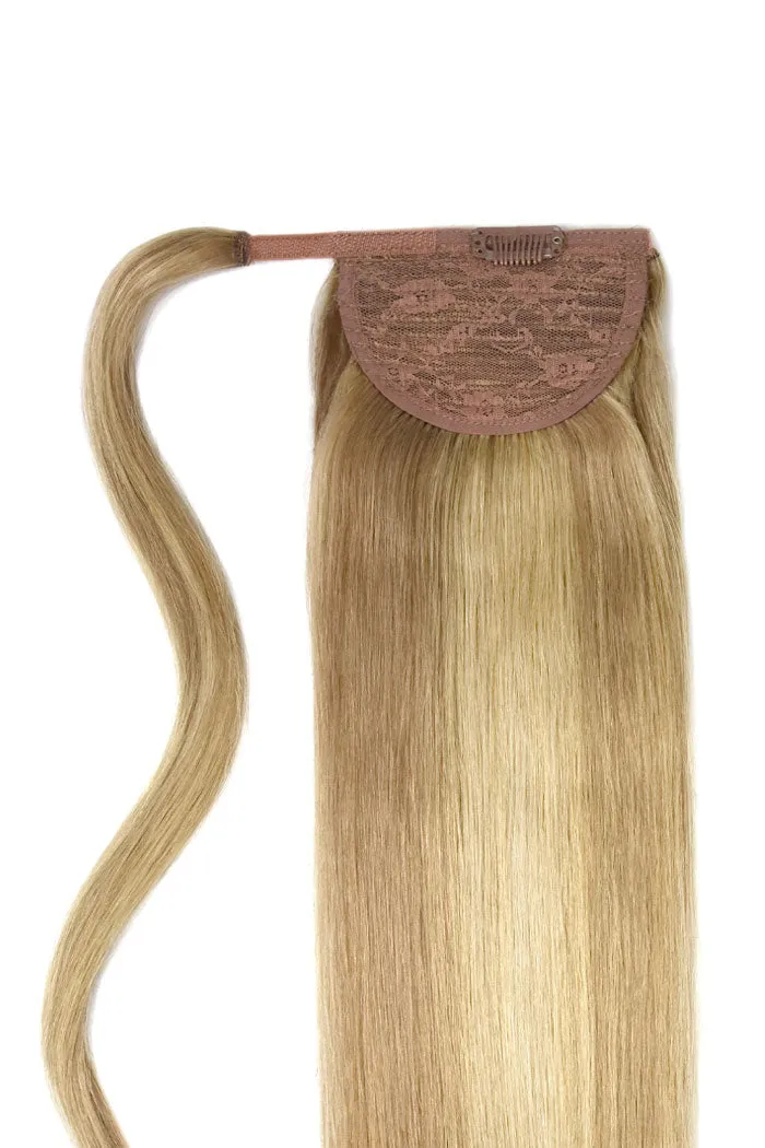 Biscuit Blondey (#18/613) Straight Up Wrap Around Ponytail Extension sold by Cliphair product image thumbnail 2