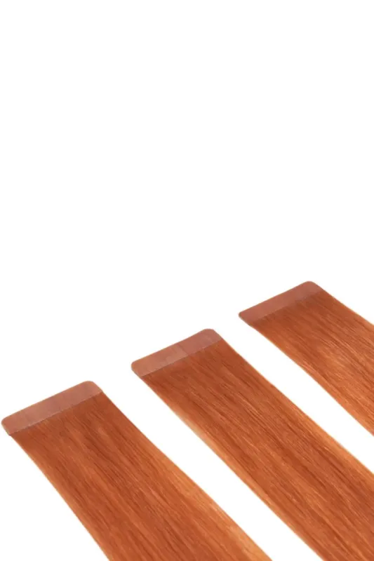 Remy Royale Double Drawn Tape Hair Extensions - Cowgirl Copper (#350/33) made by Cliphair
