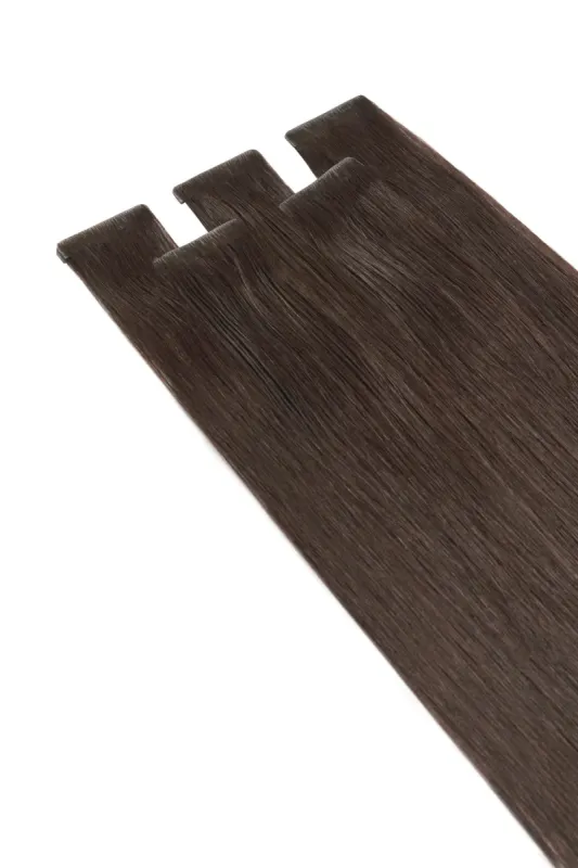Darkest Brown (#2) Remy Royale Invisible Tape In Hair Extensions sold by Cliphair