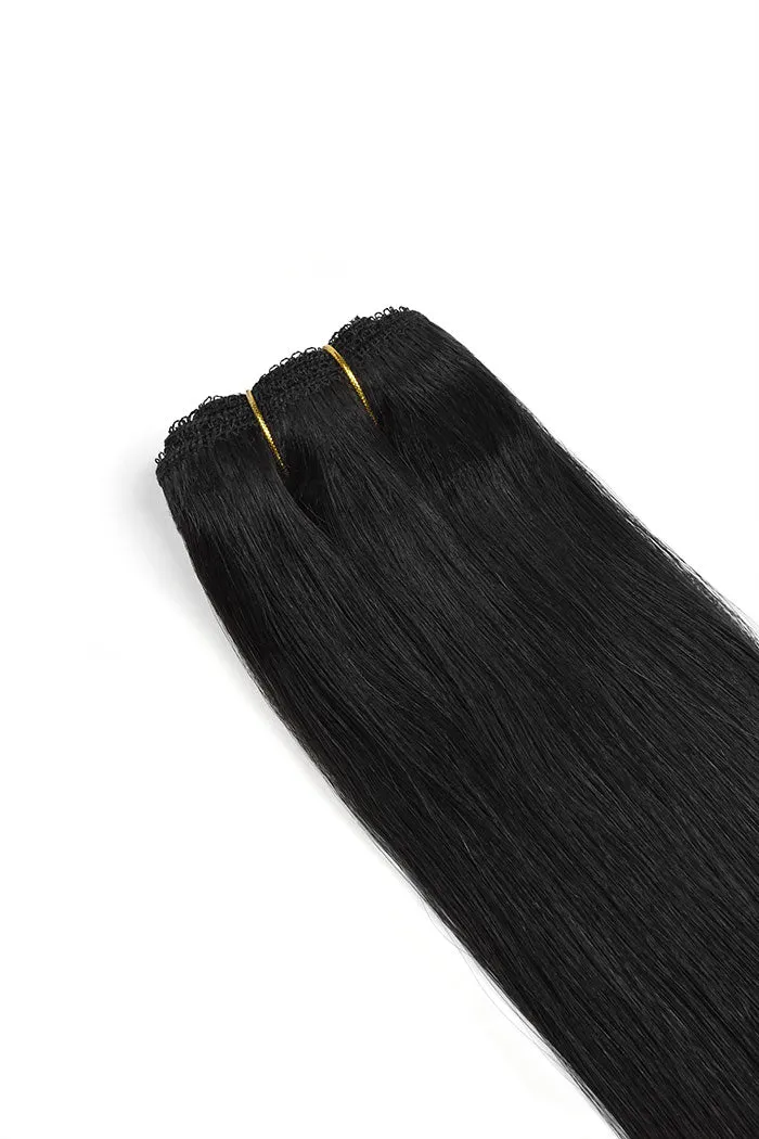 Jet Black (#1) Remy Royale Double Drawn Weave Extensions sold by Cliphair product image thumbnail 2