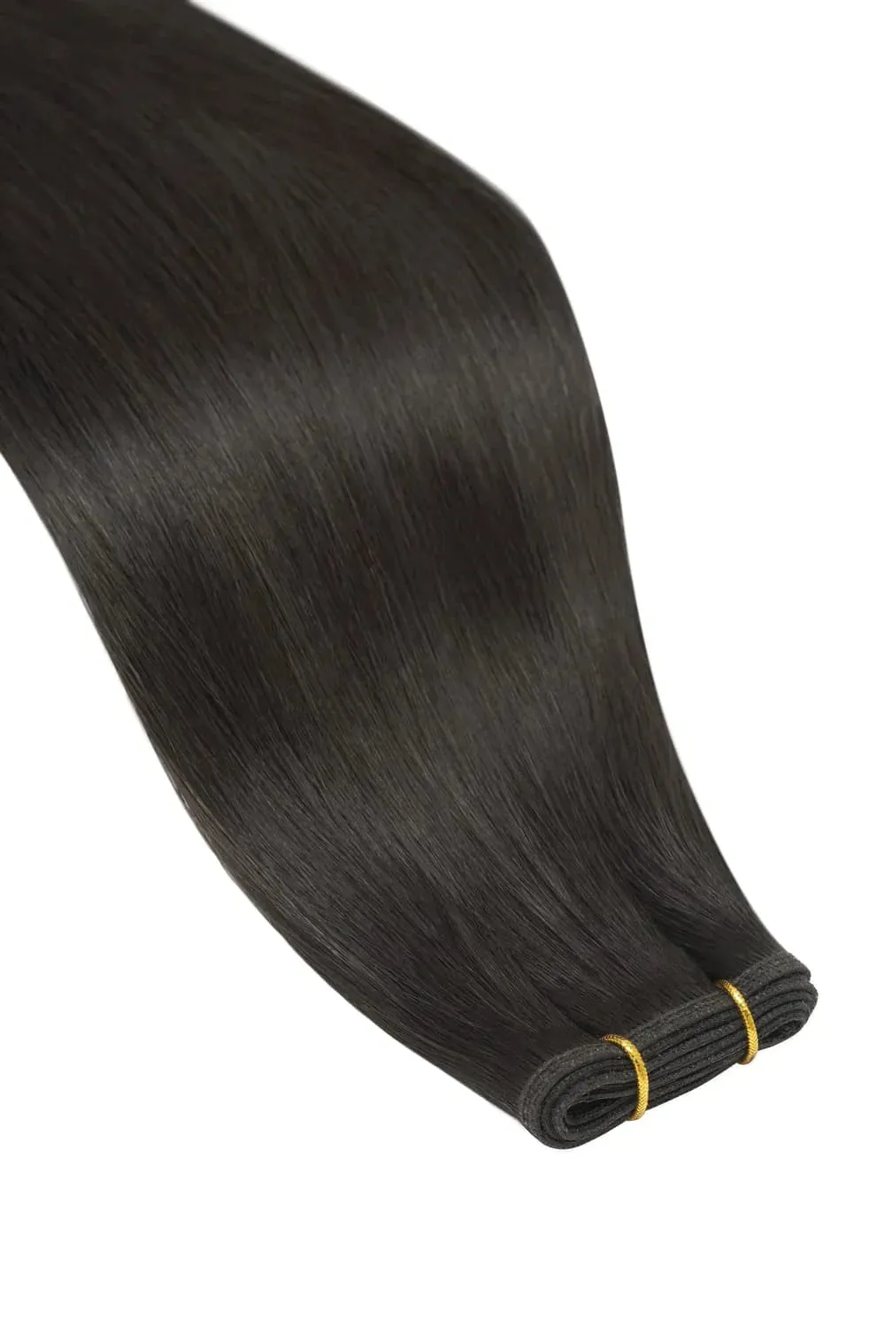 Off/Natural Black (#1B) Remy Royale Flat Weft Hair Extensions sold by Cliphair
