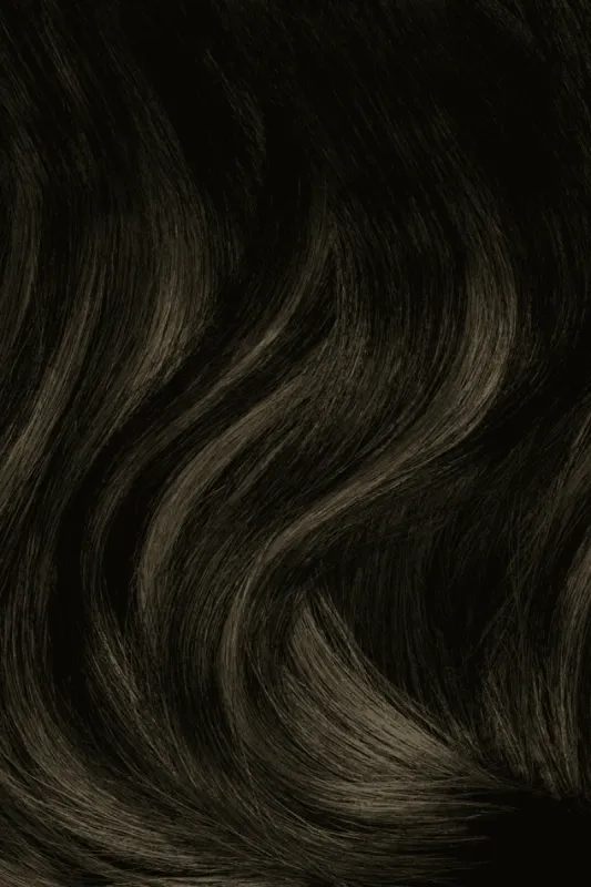 Double Wefted Full Head Remy Clip in Human Hair Extensions - Ash Black Balayage sold by Cliphair