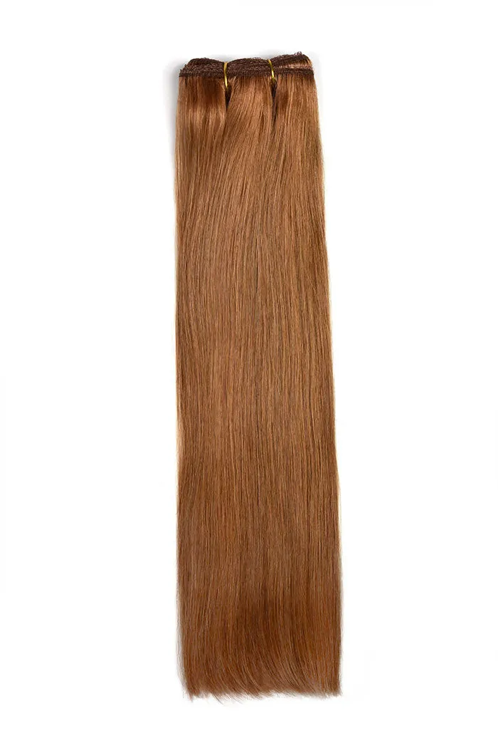 Light Auburn (#30) Remy Royale Double Drawn Weave Extensions sold by Cliphair