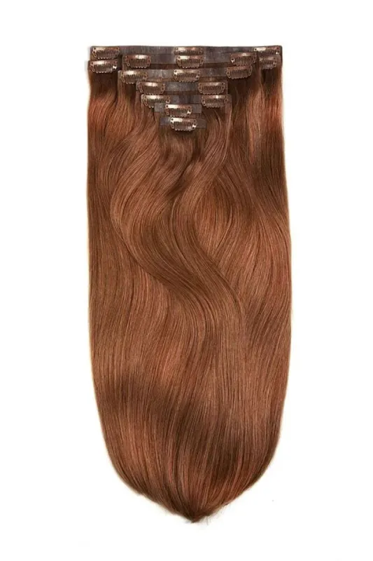 Remy Royale Seamless Clip ins - Dark Auburn/Copper Red (#33) sold by Cliphair
