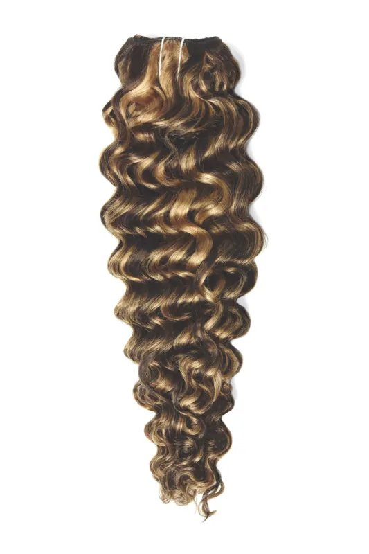 Chocolate Honey (#4/27) Curly Clip In Hair Extensions sold by Cliphair