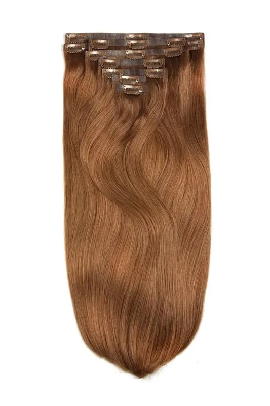 Light Auburn (#30) Double Drawn Seamless Clip In Hair Extensions sold by Cliphair