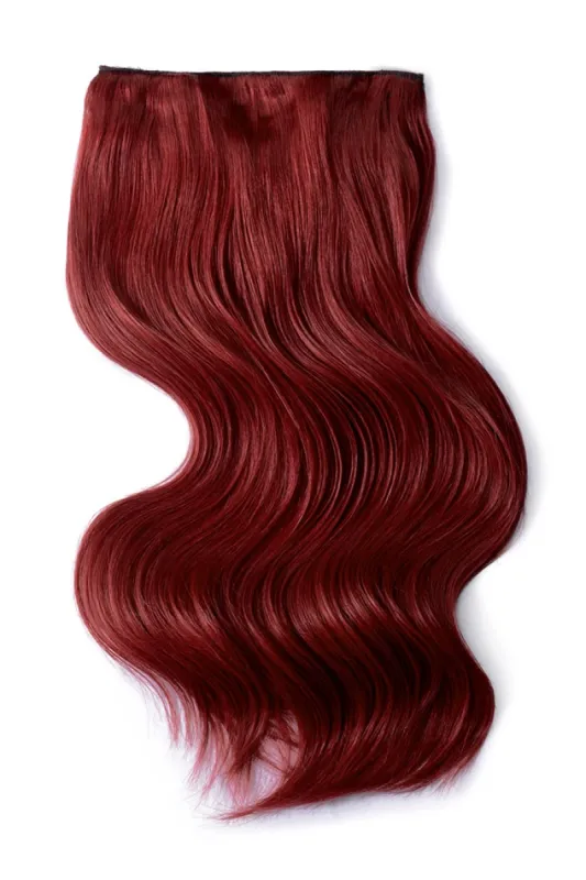 Deep Red Double Wefted Full Head Clip In Hair Extensions sold by Cliphair