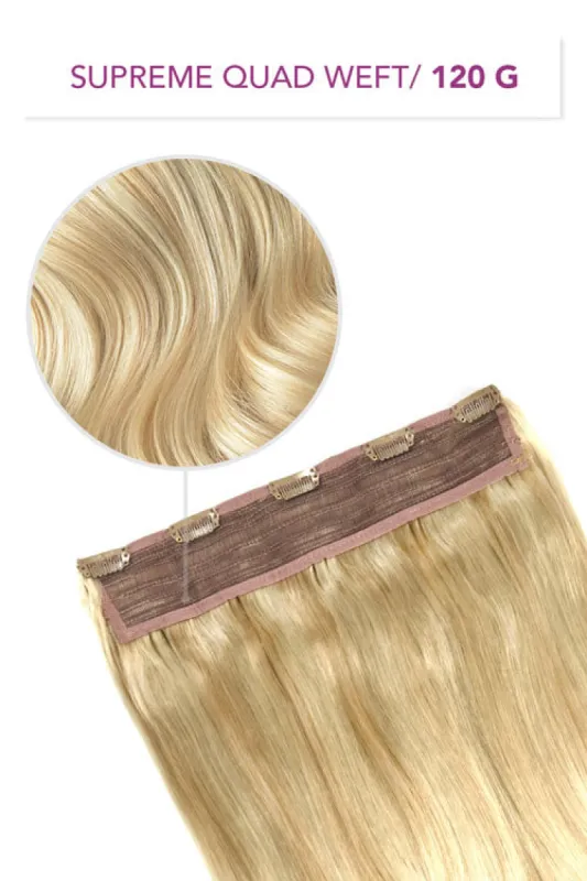 Goldilocks (#16/613) Supreme Quad Weft One Piece Clip In Hair Extensions sold by Cliphair
