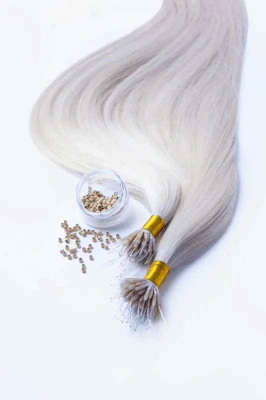 Nano Ring Extensions + Beads Bundle sold by Cliphair